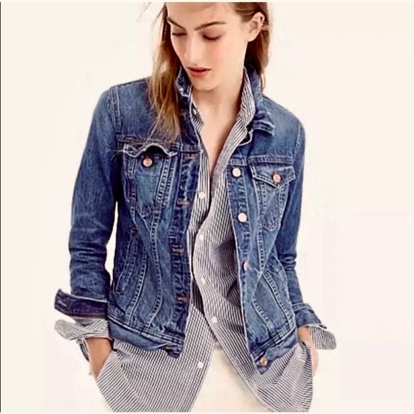 J. Crew Jackets & Blazers - J. Crew Women's Denim Jean Trucker Jacket Indigo Classic Denim Medium Wash